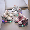 2024 Baby Girls LED Light Sneakers Children Cute Glowing Princess