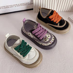 2024 New Children Versatile Soft Canvas Shoes Fashion Floral Print