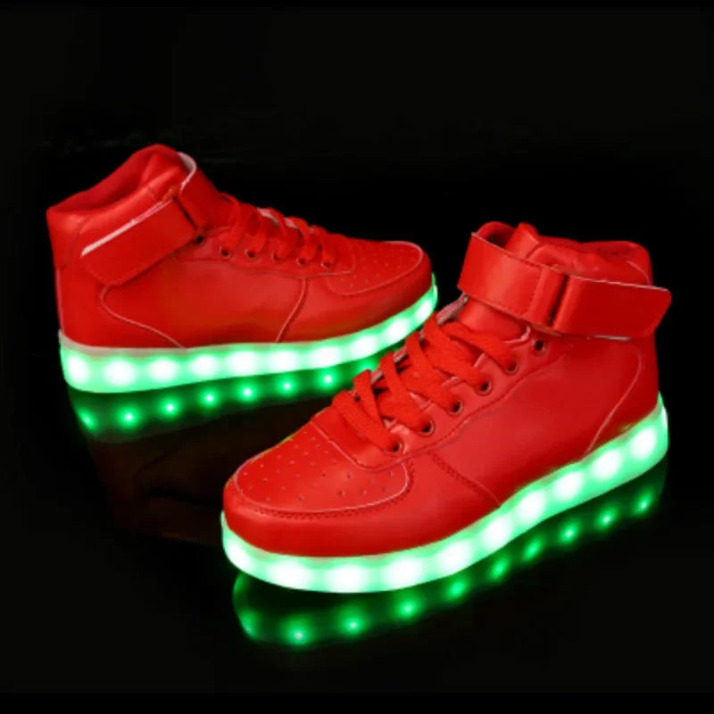 2024 New Casual Kids Luminous Sneakers LED Light Shoes