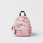 2024 New Kids Backpack Fashion Print Pink Girls School Bag sLetter Kid