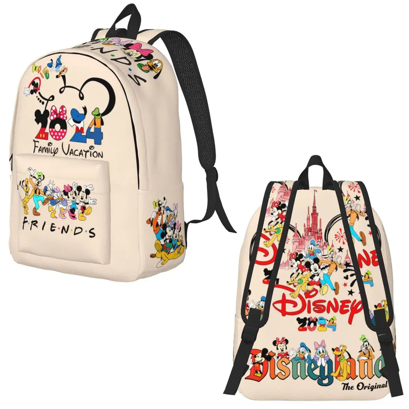 2024 Minnie Mickey Goofy Donald Daisy Duck Backpack for Teens Kids