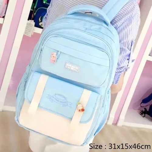 2024 New Causal Girls School Bags Fashion Primary Student Shoulder