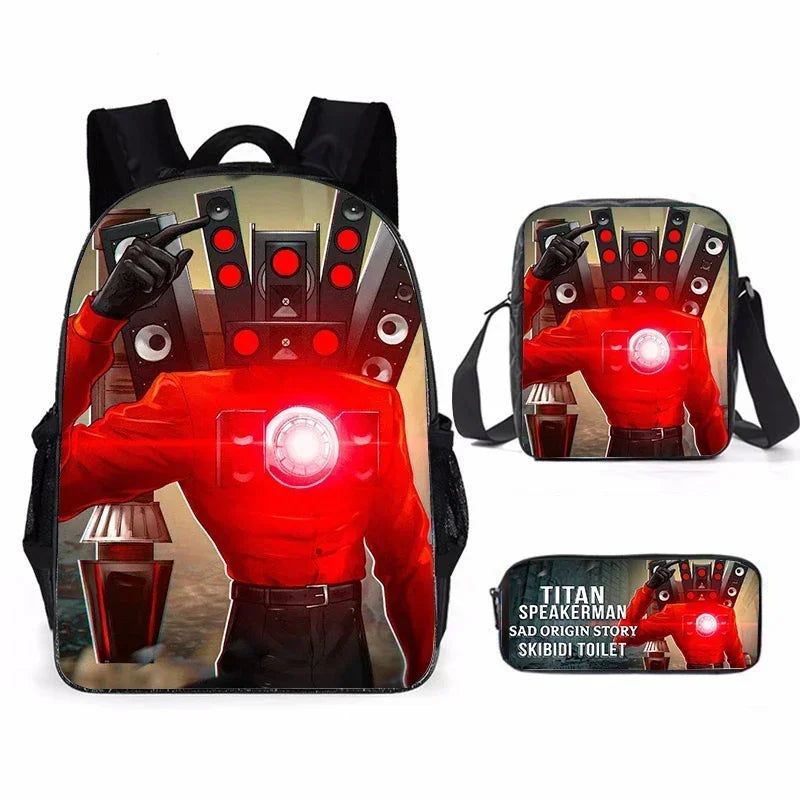 skibidi toilet Titan Speakerman children's backpack boy School Bag For