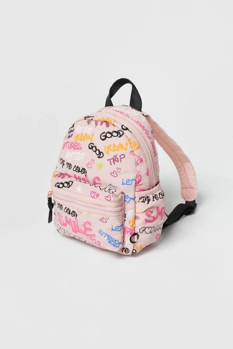 2024 New Kids Backpack Fashion Print Pink Girls School Bag sLetter Kid