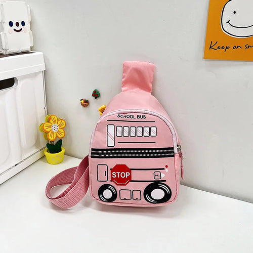 2024 Children Chest Bag Cute Cartoon Car Mother Kids Bags for Girls