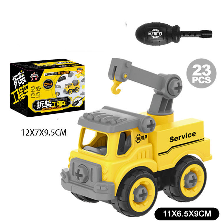 Disassembly And Assembly Of Construction Vehicle Boy's Smart Toy